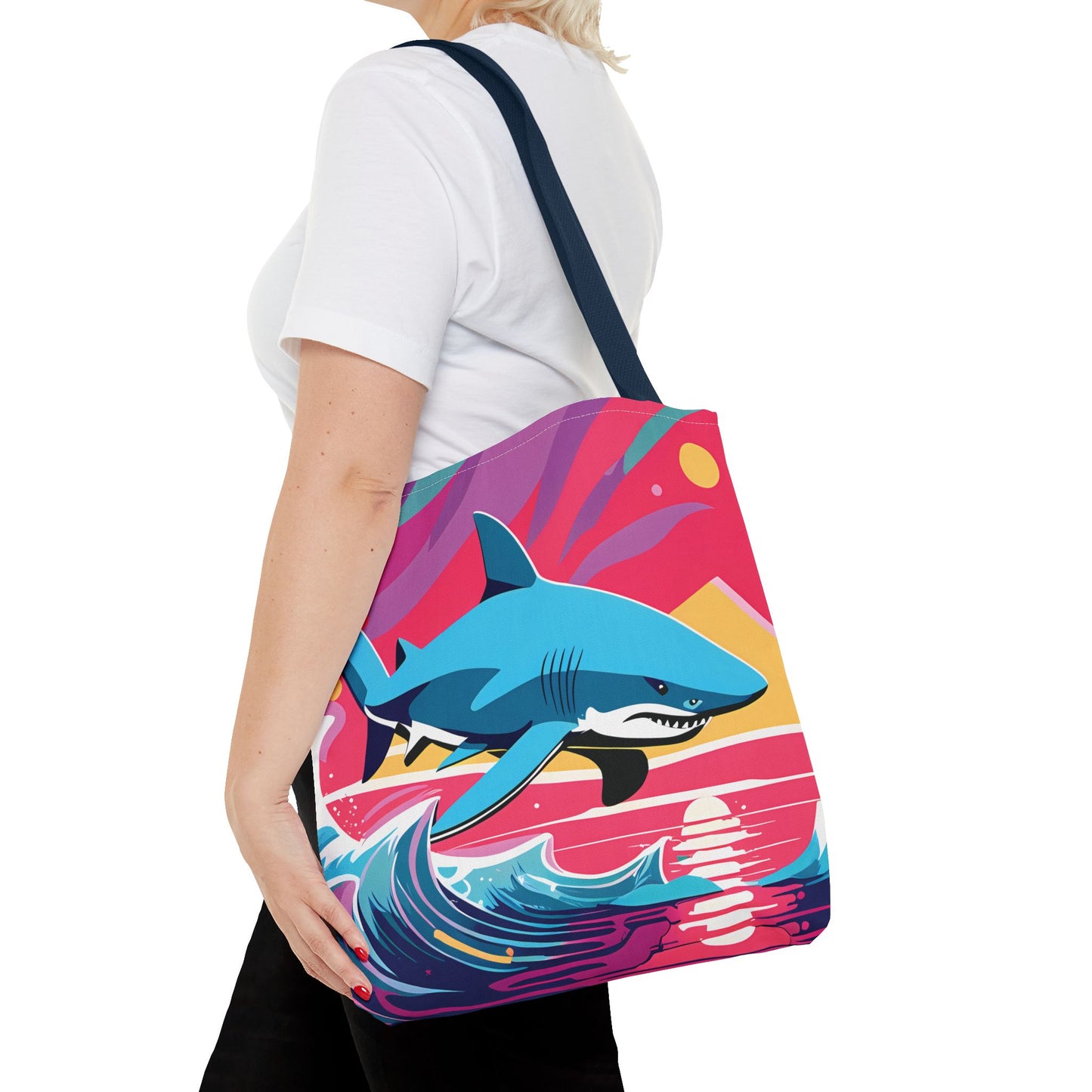 Dynamic Retro Shark Tote Bag