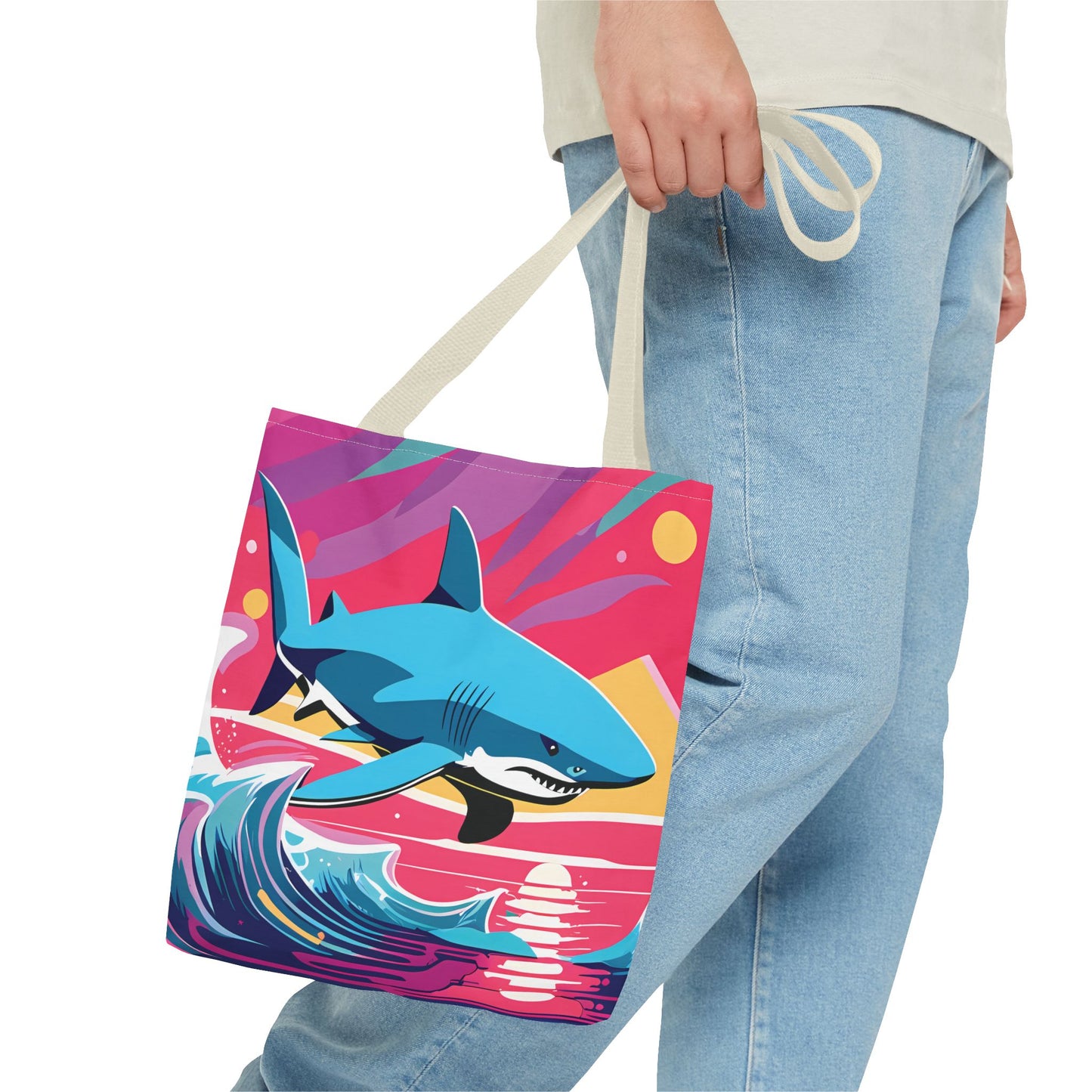 Dynamic Retro Shark Tote Bag