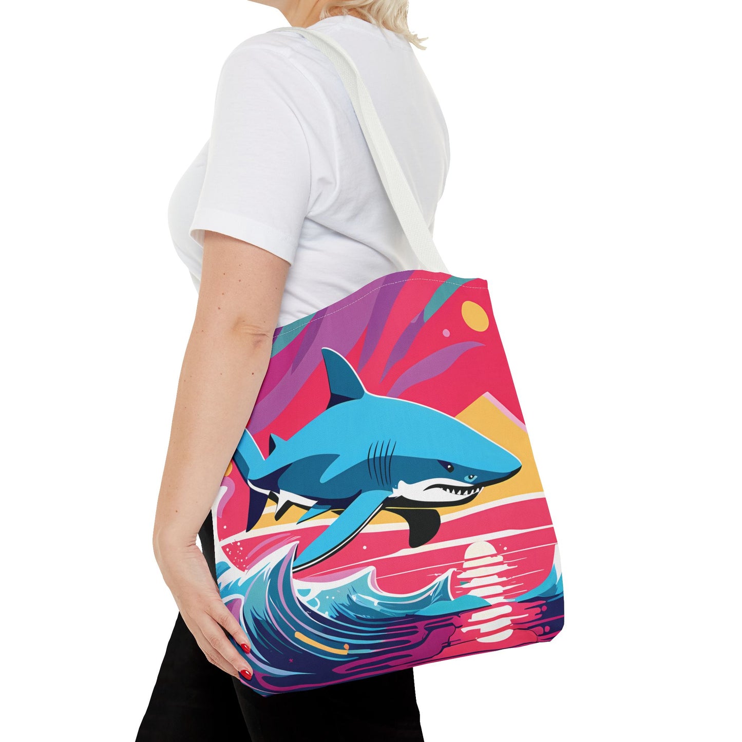 Dynamic Retro Shark Tote Bag