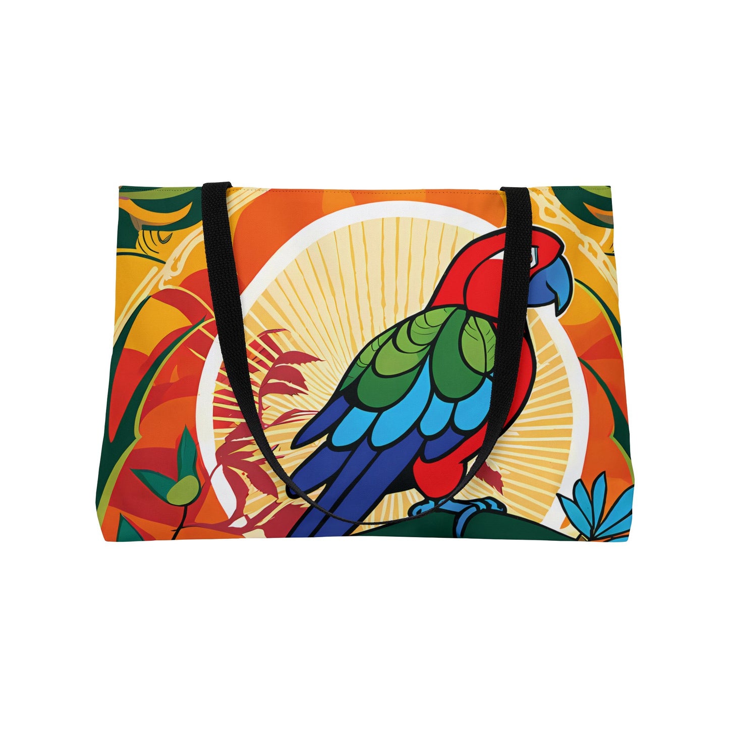 Tropical Parrot Shine Tote Bag