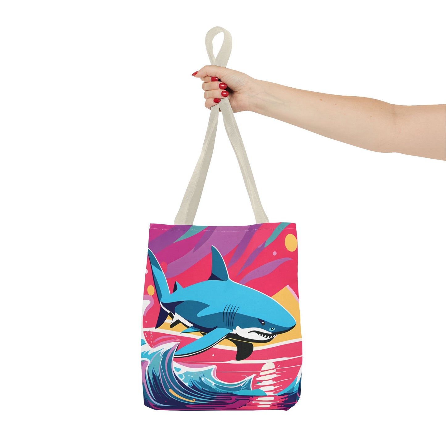Dynamic Retro Shark Tote Bag