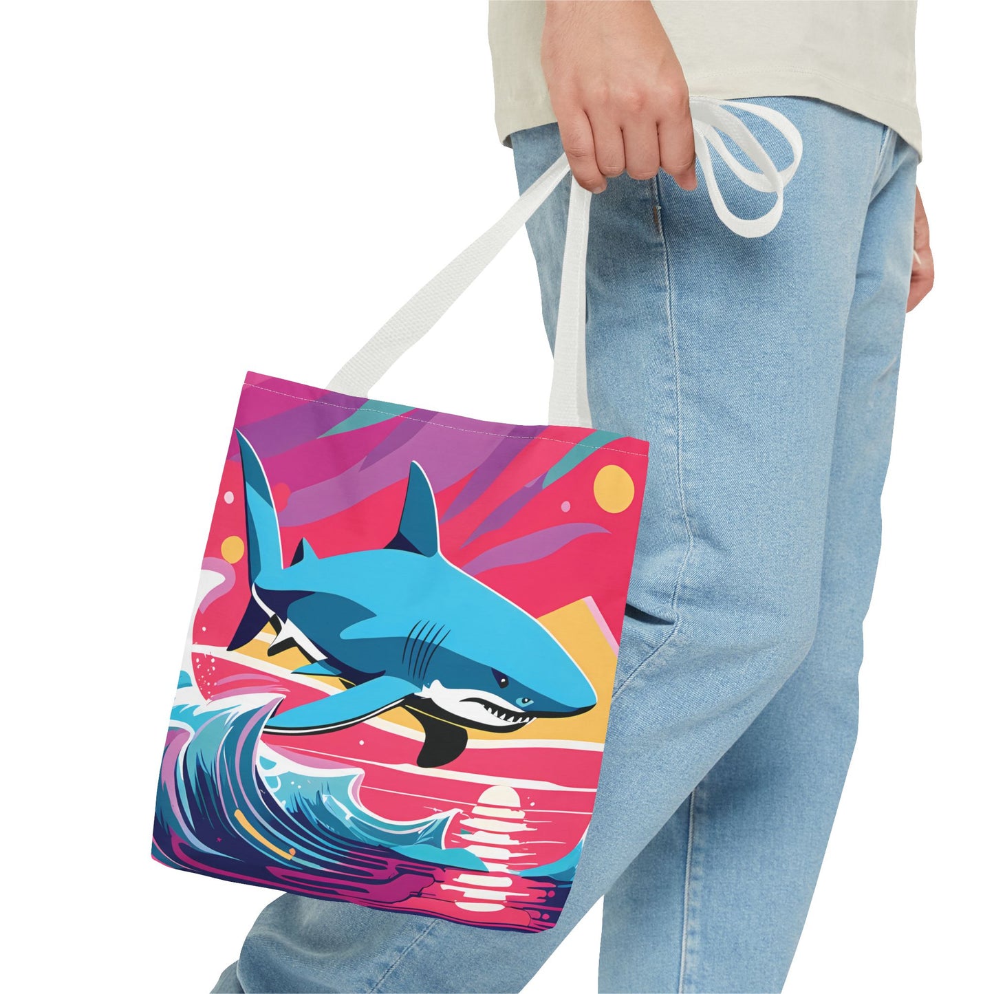 Dynamic Retro Shark Tote Bag