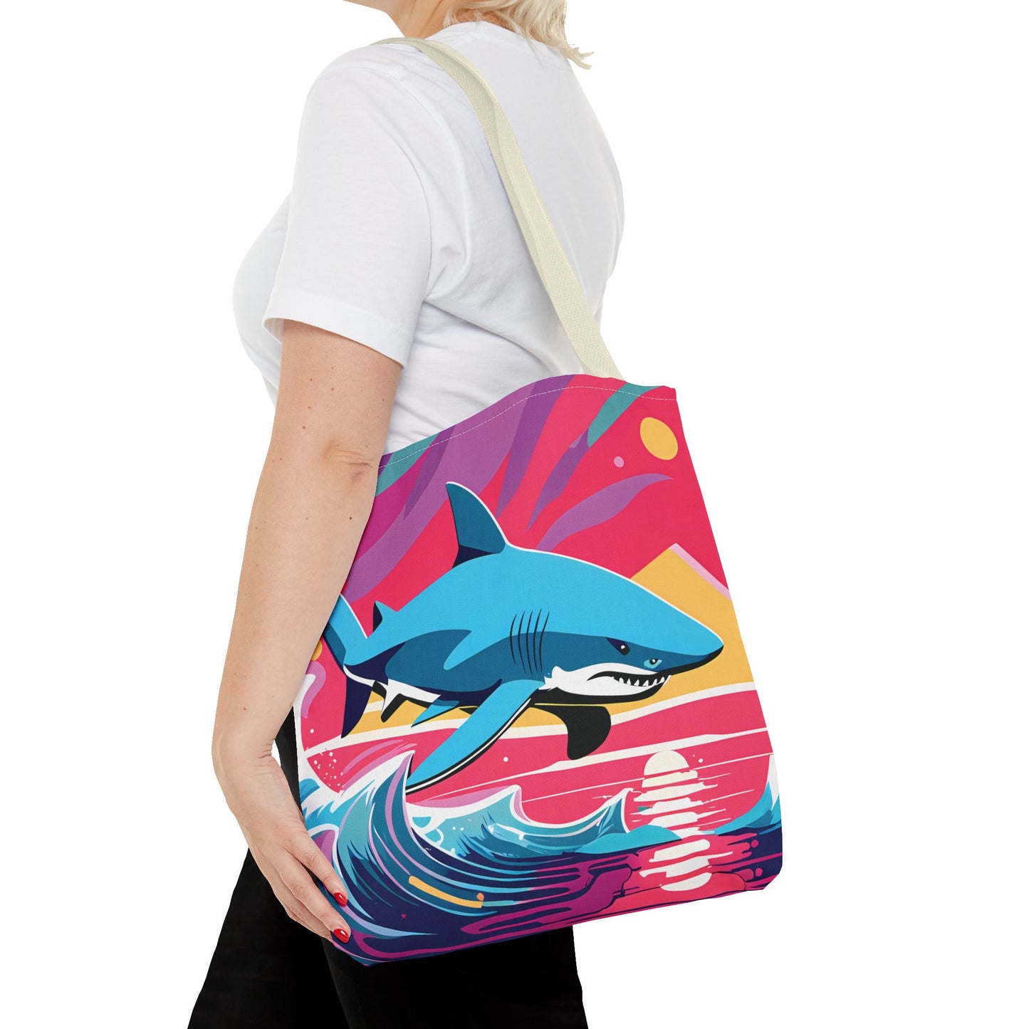 Dynamic Retro Shark Tote Bag