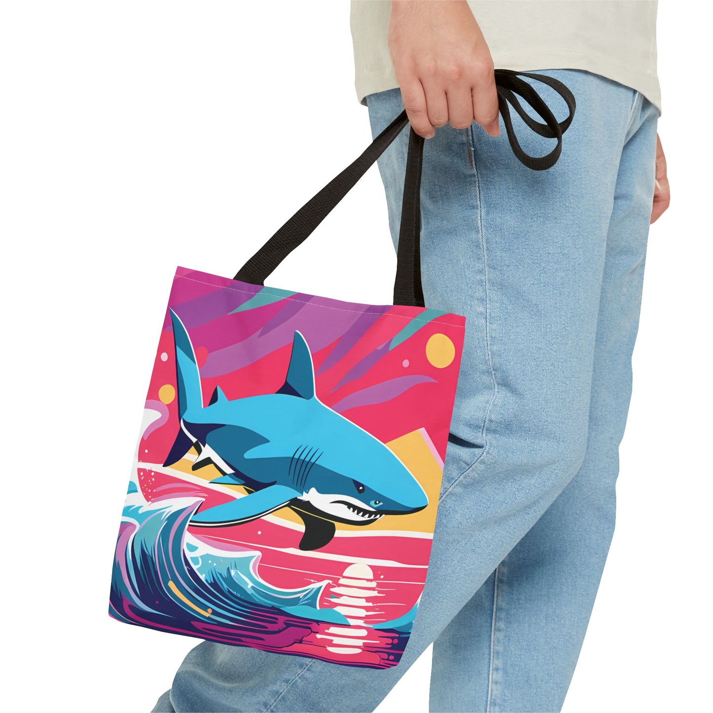 Dynamic Retro Shark Tote Bag