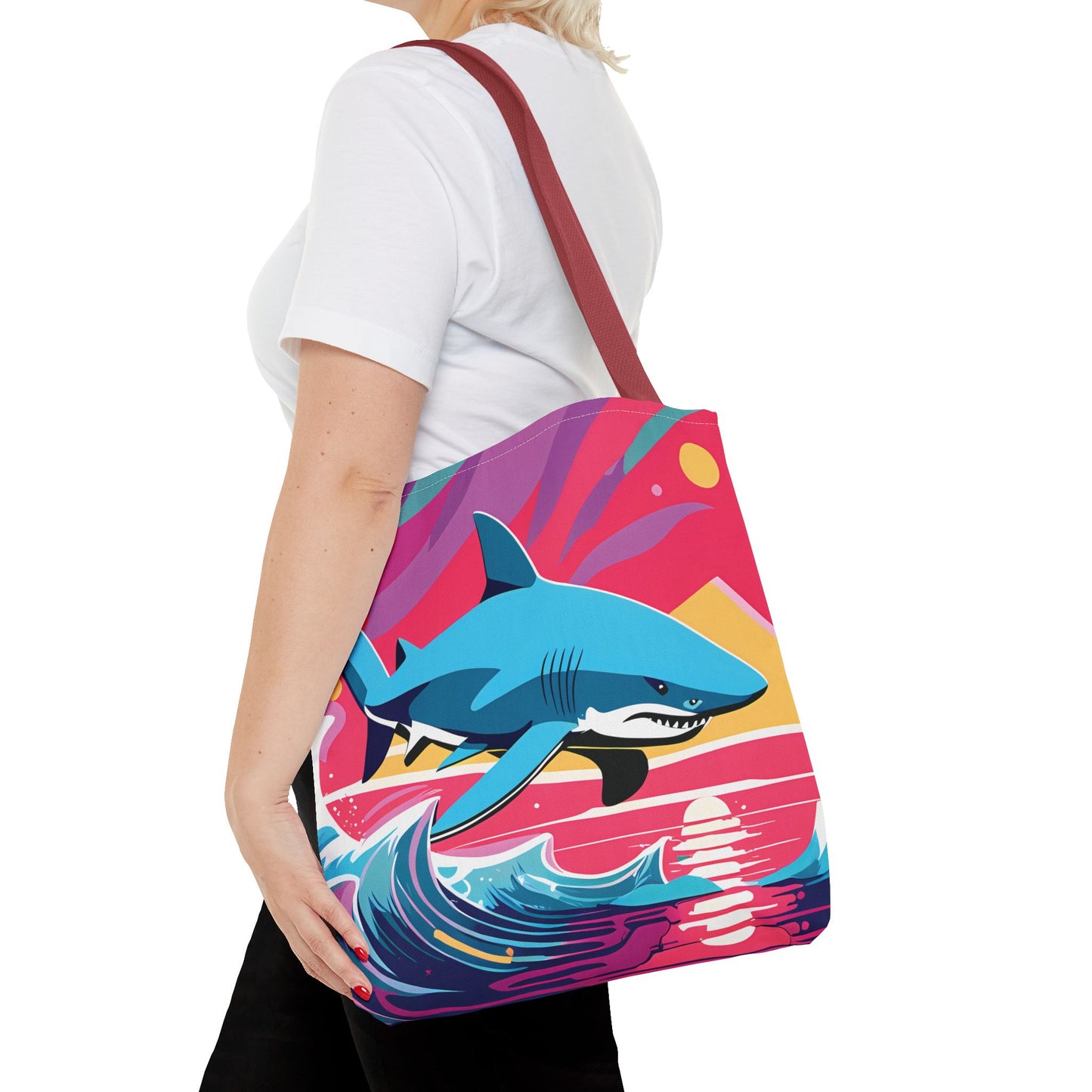 Dynamic Retro Shark Tote Bag