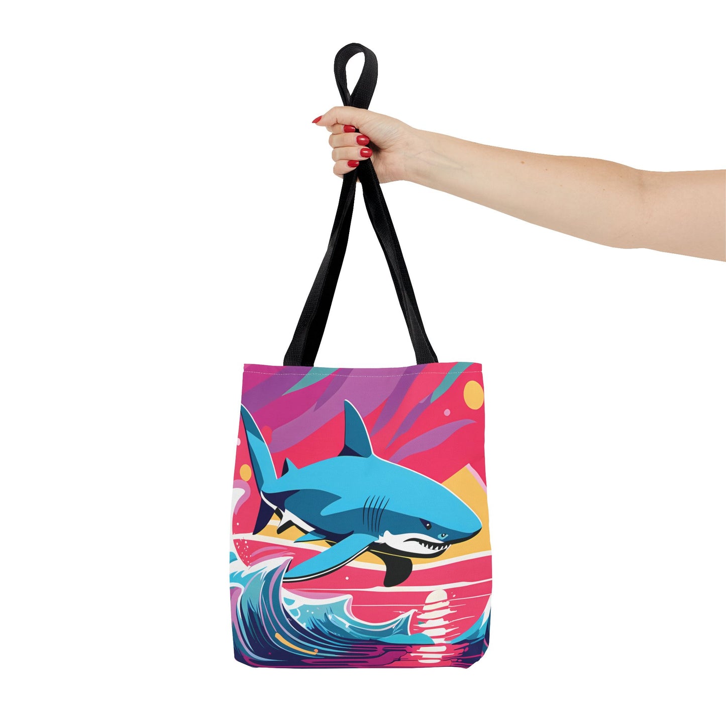 Dynamic Retro Shark Tote Bag