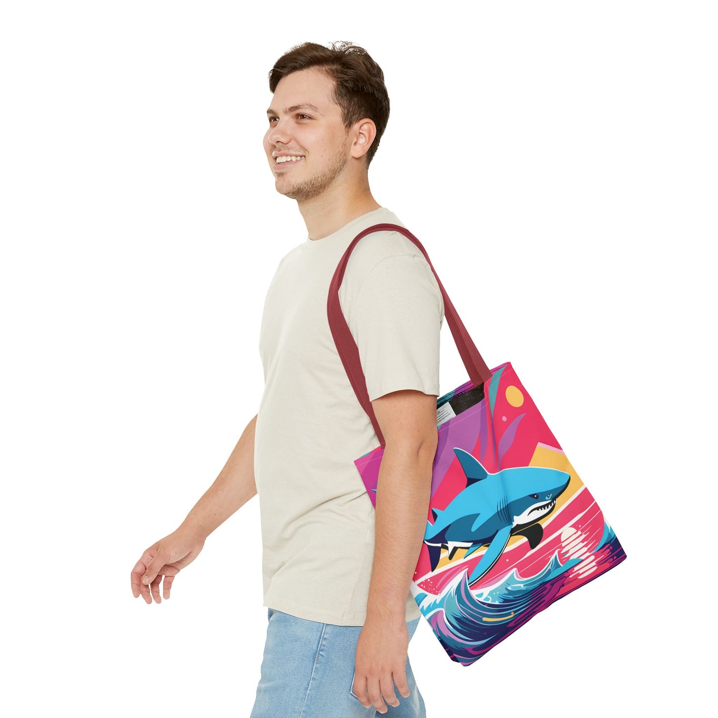 Dynamic Retro Shark Tote Bag