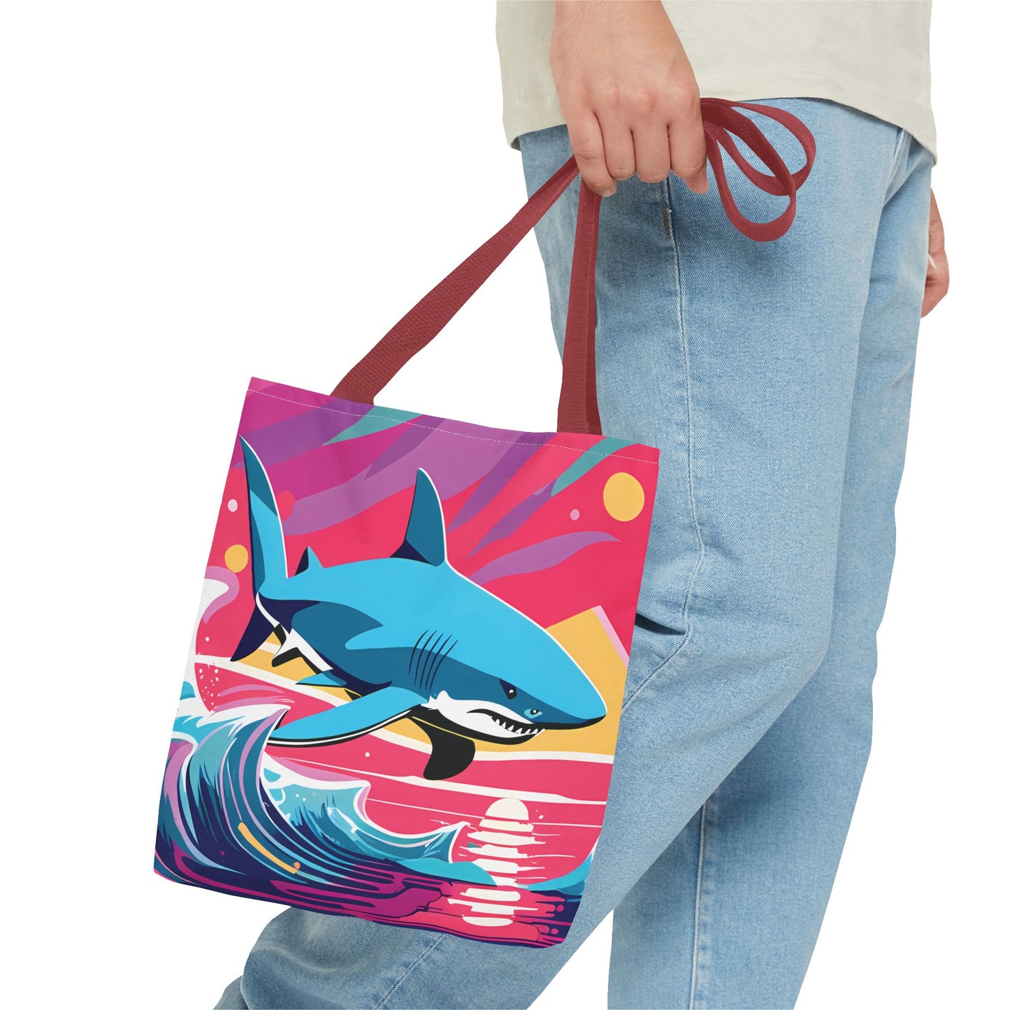 Dynamic Retro Shark Tote Bag
