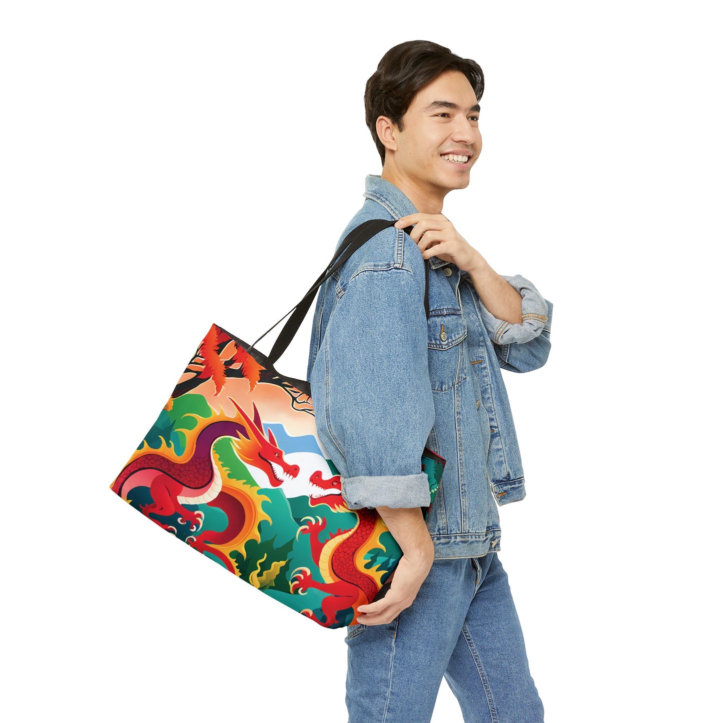 Twin Dragons Tote Bag