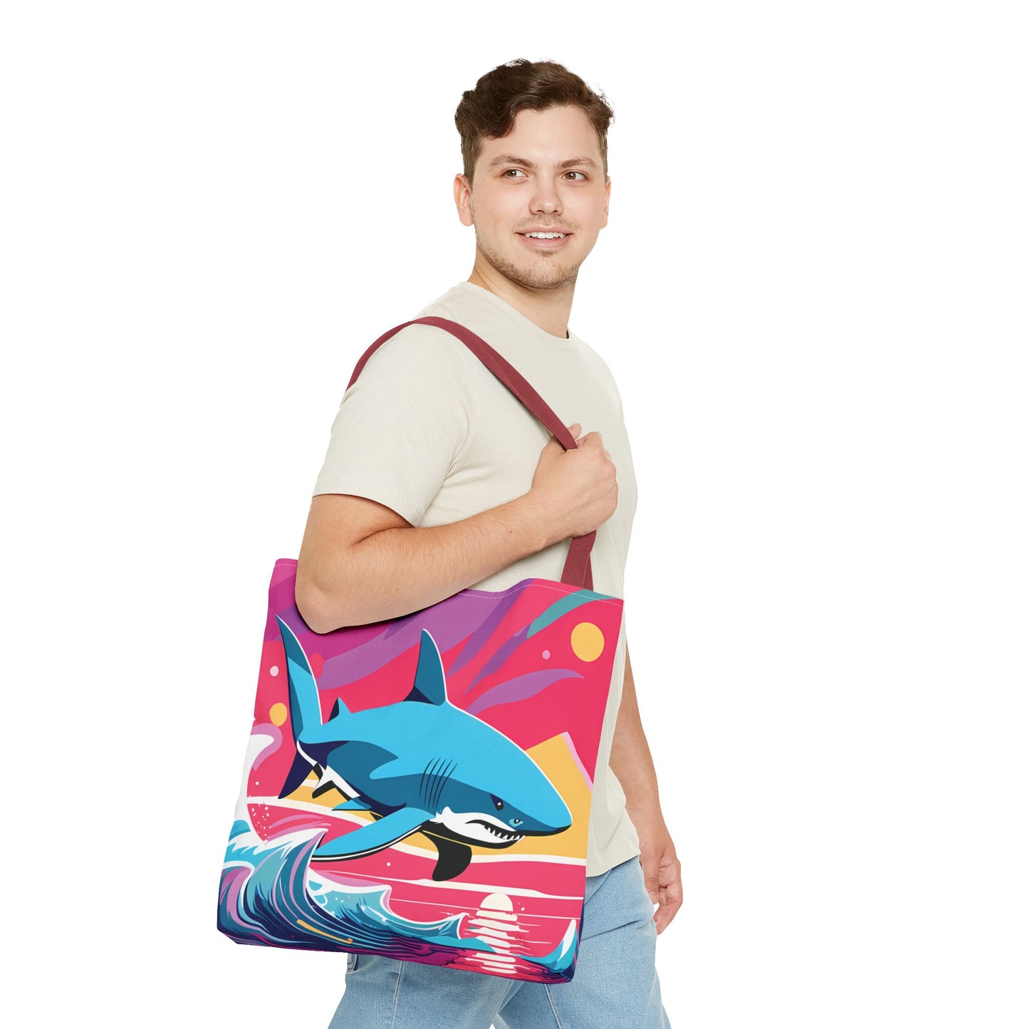 Dynamic Retro Shark Tote Bag