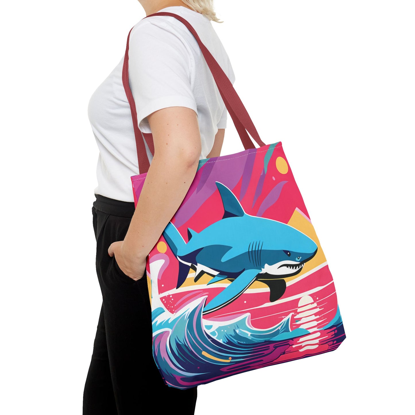 Dynamic Retro Shark Tote Bag