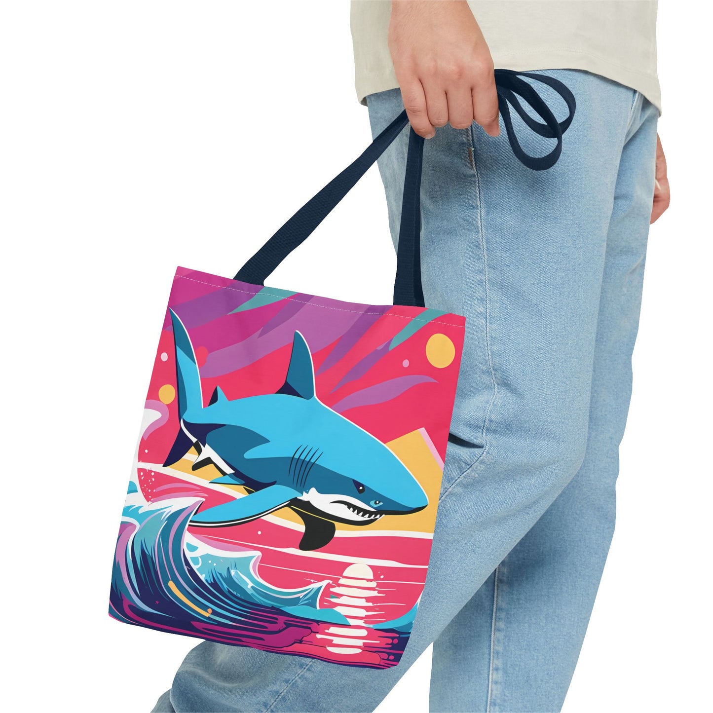 Dynamic Retro Shark Tote Bag