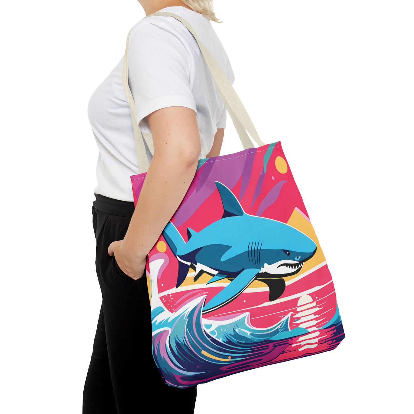 Dynamic Retro Shark Tote Bag