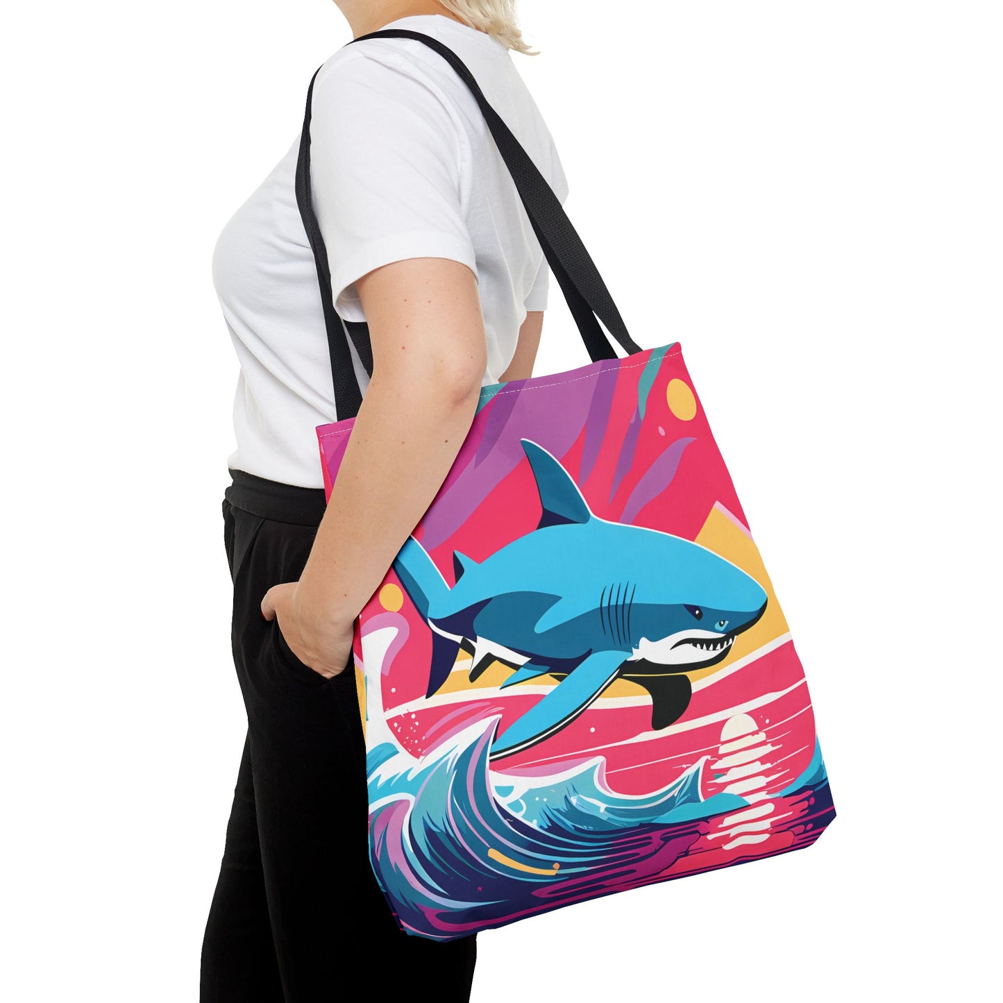 Dynamic Retro Shark Tote Bag
