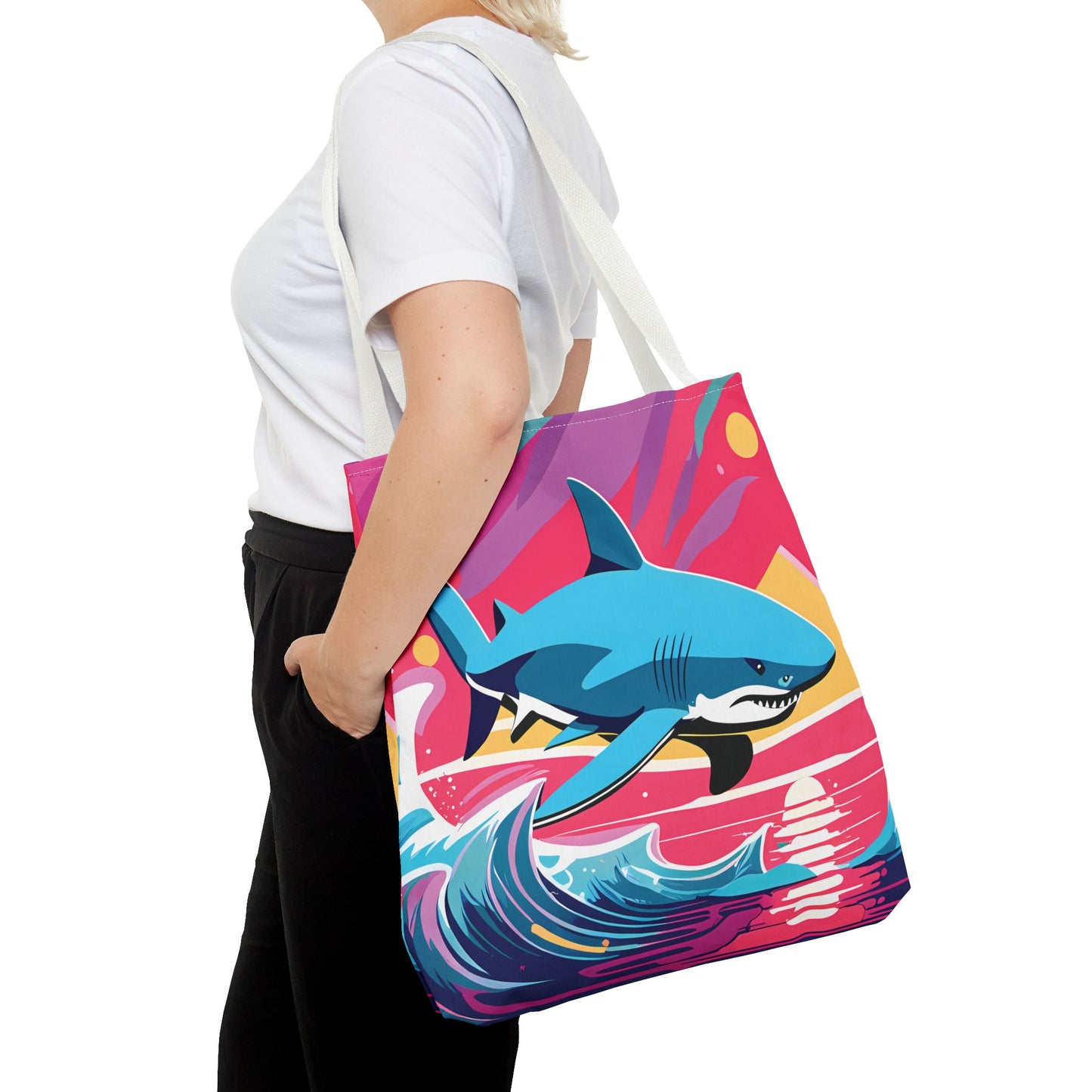 Dynamic Retro Shark Tote Bag