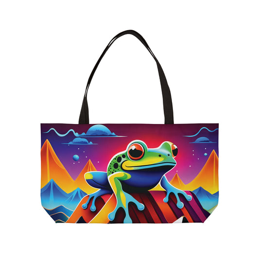 Psychedelic Space Frog Tote Bag