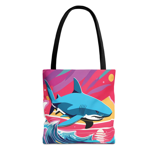 Dynamic Retro Shark Tote Bag