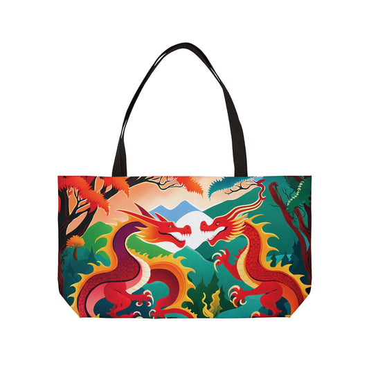 Twin Dragons Tote Bag